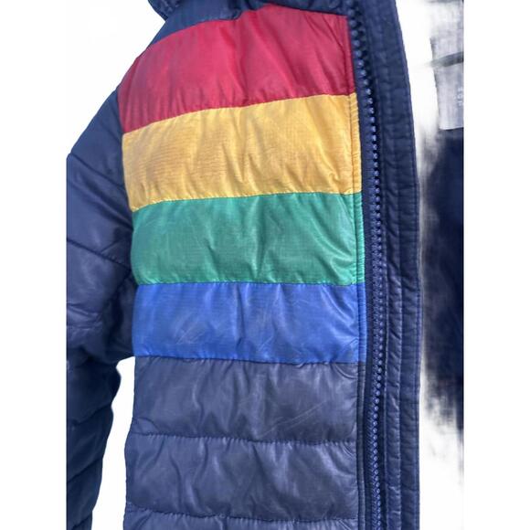 Primary Kids Rainbow Puffer Jacket Size 4T - Picture 3 of 4